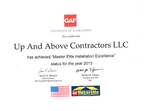 GAF Master Elite Installation Excellence